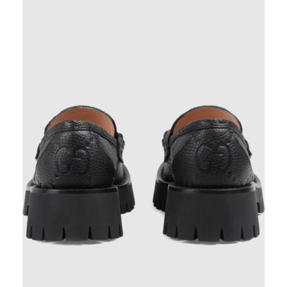BRAND NEW: Gucci - GG logo-debossed leather lug loafers - Picture 10 of 13